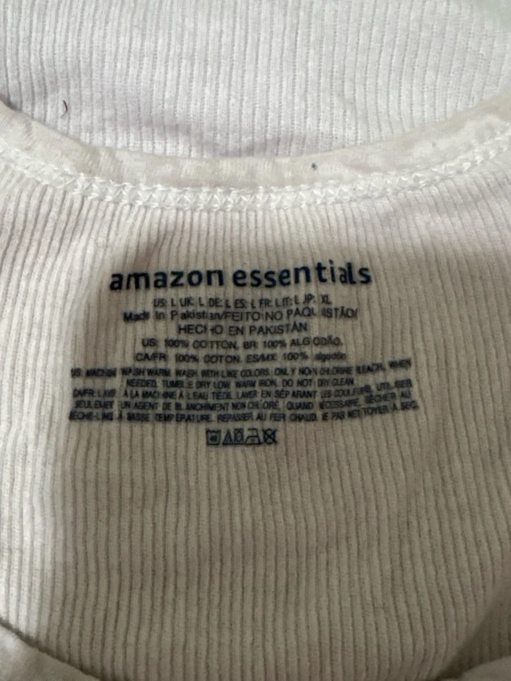 Amazon Essentials White Ribbed Slim Tank - Picture 3 of 3